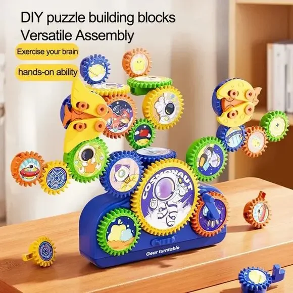 STEM Gears Toys for Kids Ages 3+, Creative Learning Building Blocks, 13pcs Educa - Picture 2 of 6